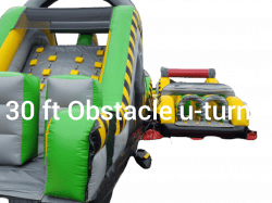 130ft NINJA Obstacle U Turn with slide 4 piece