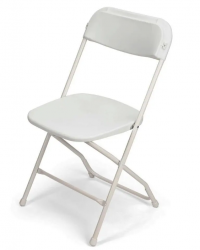 Chair, white folding