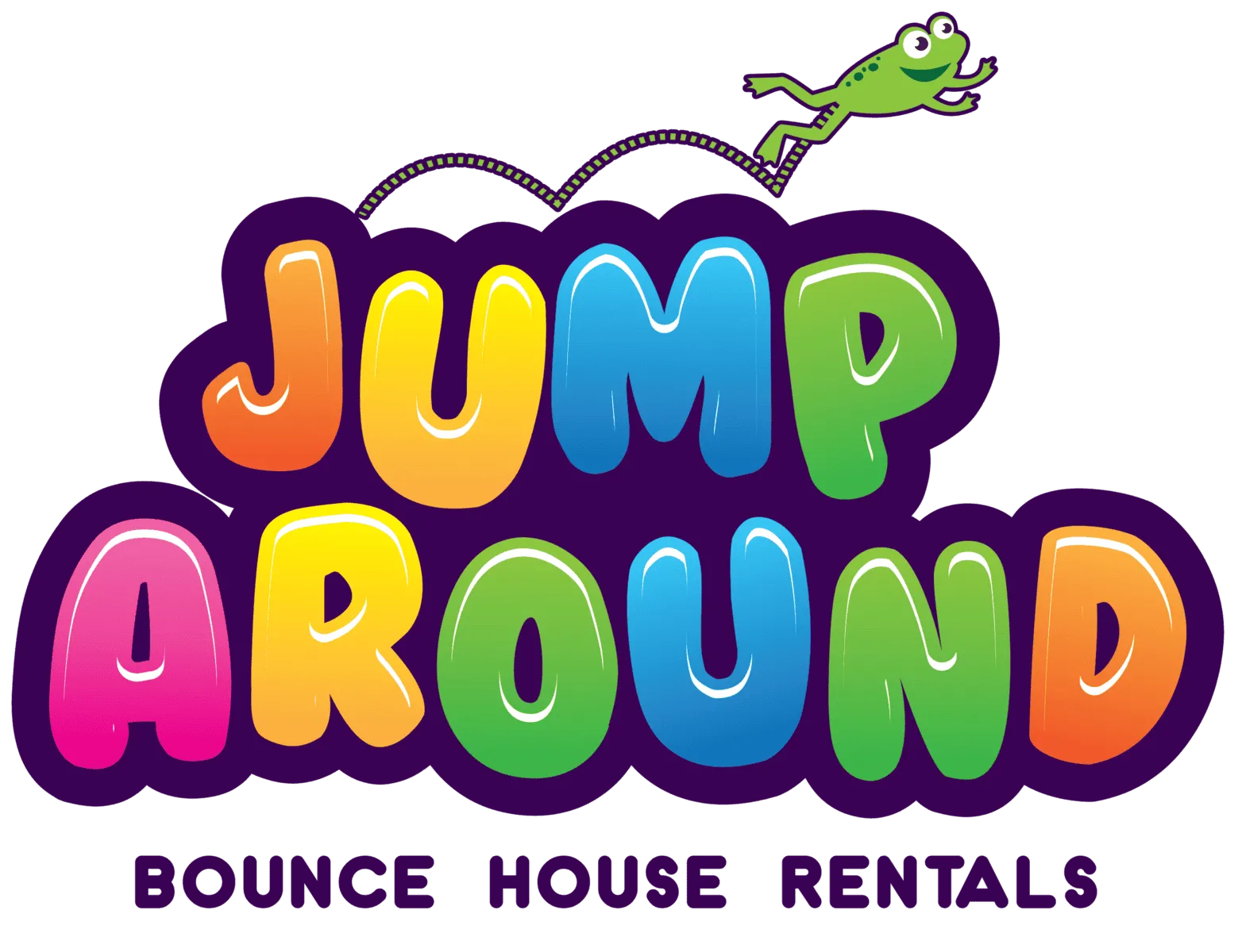 Jump Around VA bounce house rentals logo