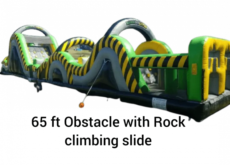 65' Radical Run Obstacle Course and Slide
